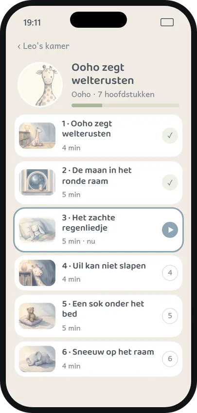Het boek van Ooho met de hoofdstukken