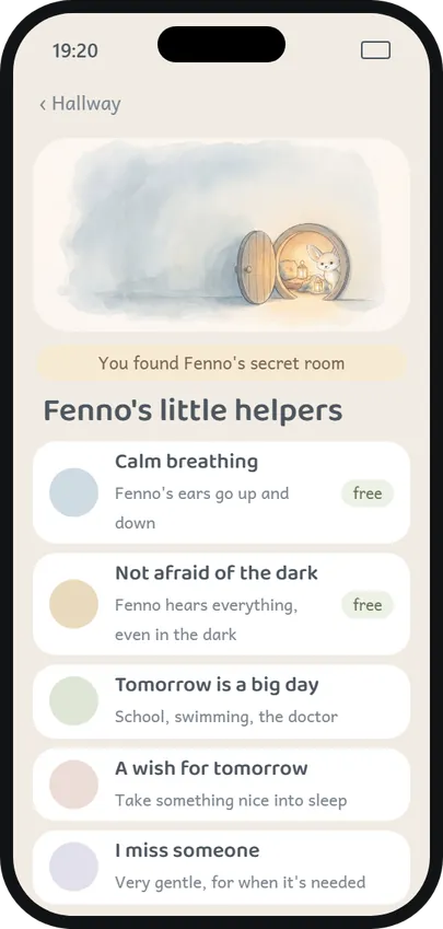 Fenno's secret room with little helpers
