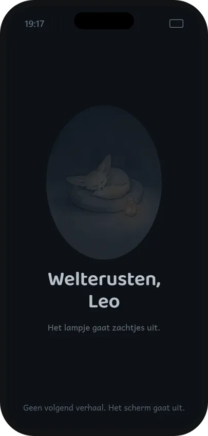 Het donkere welterusten-scherm